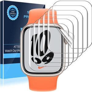 LK 6 Pezzi Compatibile con Apple Watch Series 7 41mm e Series 6 Series 5 Series 4 40mm Pellicola Protettiva, Pellicola per Apple Watch 40mm, Sensibile al Tatto, Senza Bolle, HD Trasparente TPU Pellicola