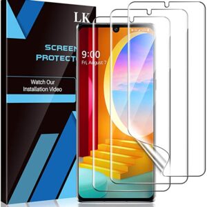 LK 3 Pack Screen Protector Compatible with LG Velvet/LG Velvet 5G UW Flexible Film, Ultrasonic Fingerprint Support, Self Healing, HD Transparnet, Case Friendly