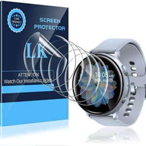 LK 6 Pack Screen Protector Compatible with Samsung Galaxy Watch 4 44mm / Galaxy Watch Active 2 44mm, Max Coverage, HD Transprent, Case Friendly, SmartWatch Flexible Film