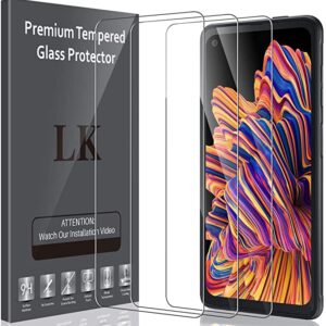 LK 3 Pack Screen Protector Compatible with Samsung Galaxy Xcover Pro Tempered Glass 9H Hardness, Case Friendly, HD Transparent