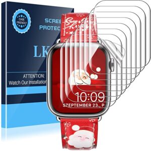 LK Compatibile con Apple Watch SE Series 7 41mm Series 6 40MM Pellicola Protettiva,8 Pezzi,Sensibile al Tatto, Senza Bolle, HD Trasparente TPU Pellicola