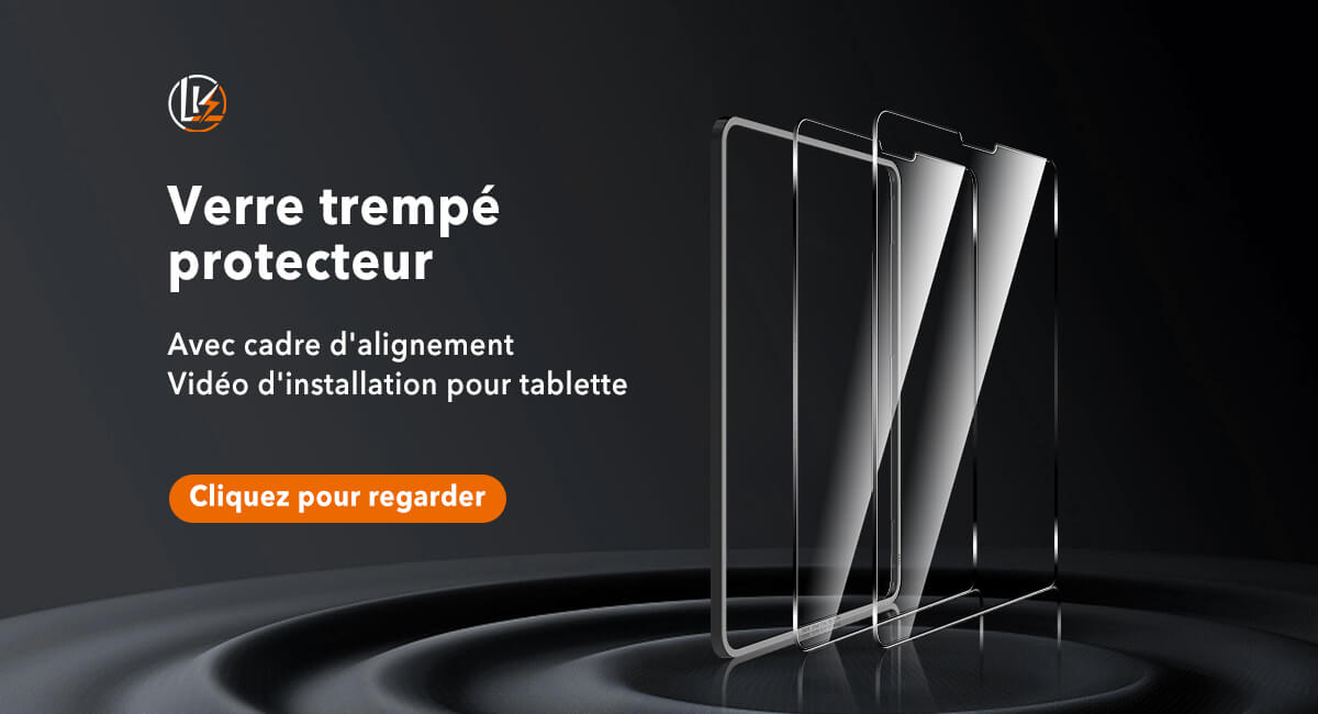 Protecteur en verre trempé LK-Direct avec vidéo d'installation du cadre d'alignement pour tablette