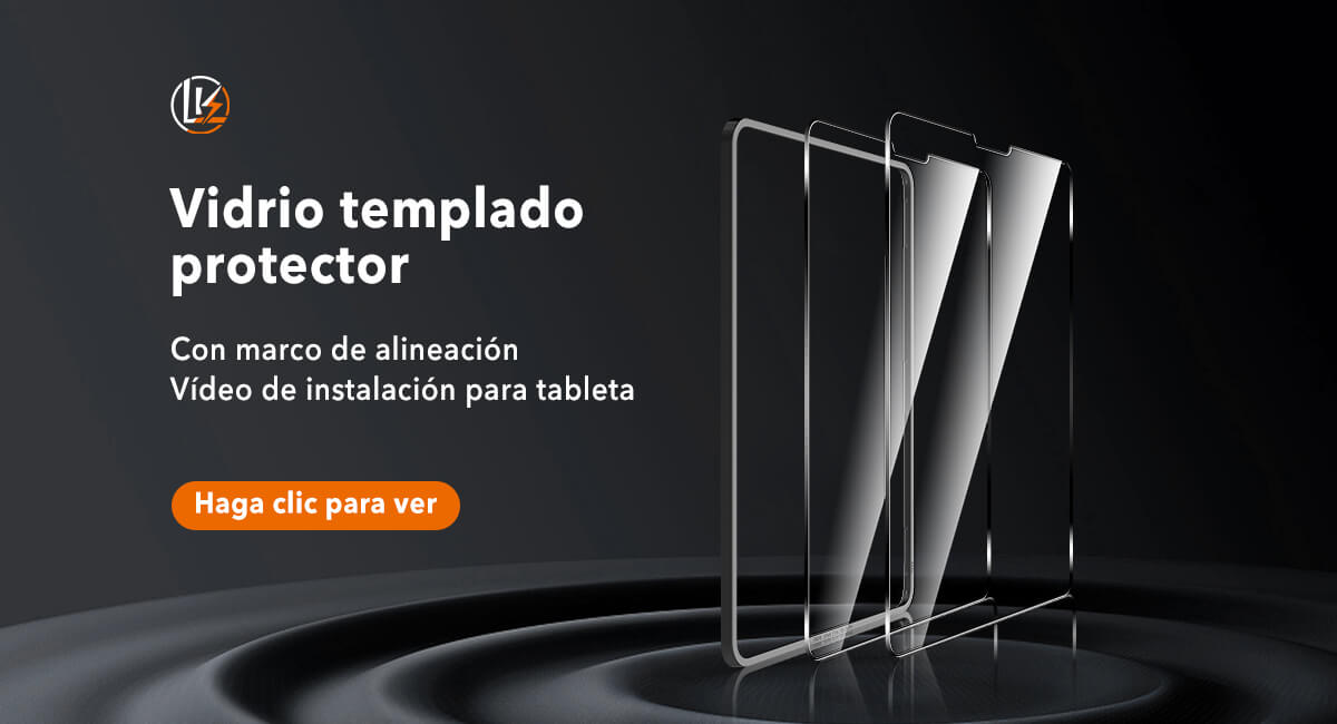 Video de instalación de protector de vidrio templado con marco de alineación LK-Direct para tableta