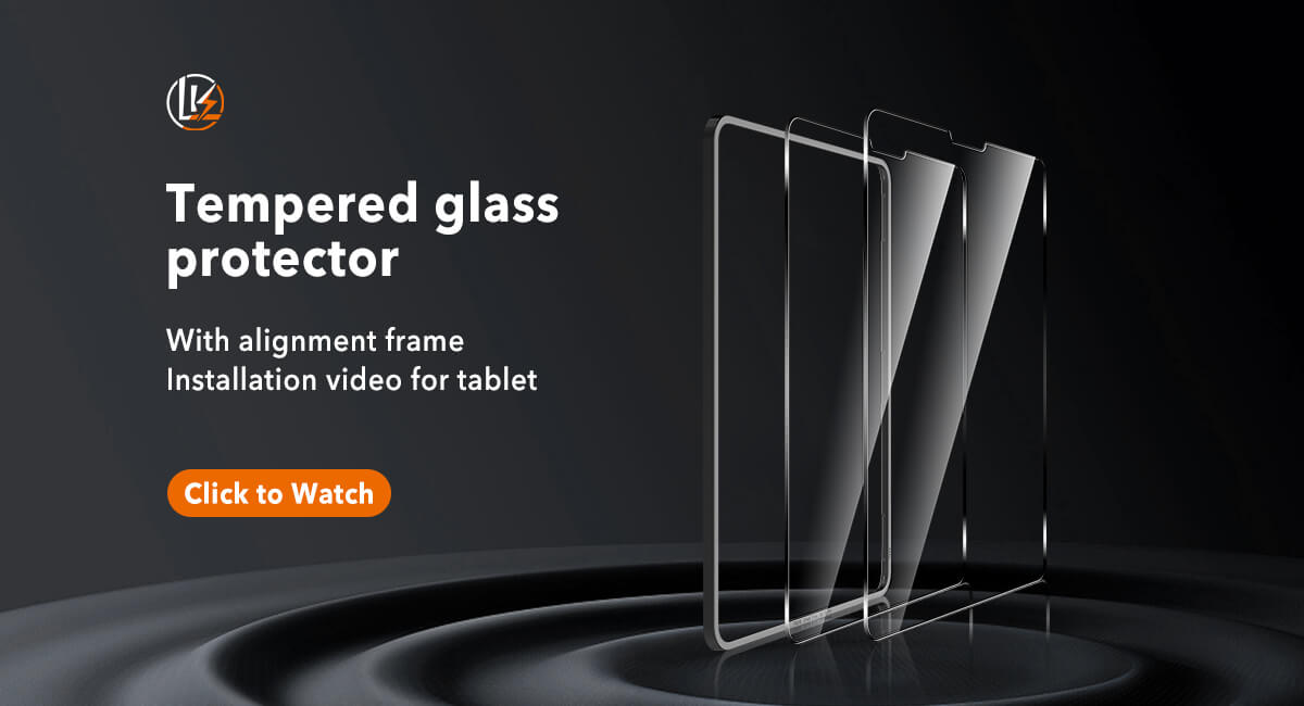 LK-Direct Tempered glass protector with alignment frame installation video for tablet