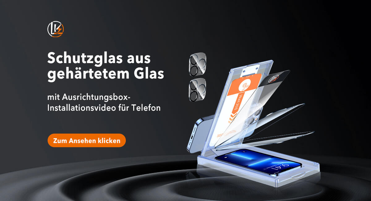 LK-Direct Tempered Glass Protector mit Ausrichtungsbox Installationsvideo für Telefon