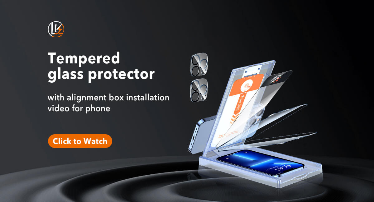 LK-Direct Tempered Glass Protector with Alignment Box Installation Video for Phone