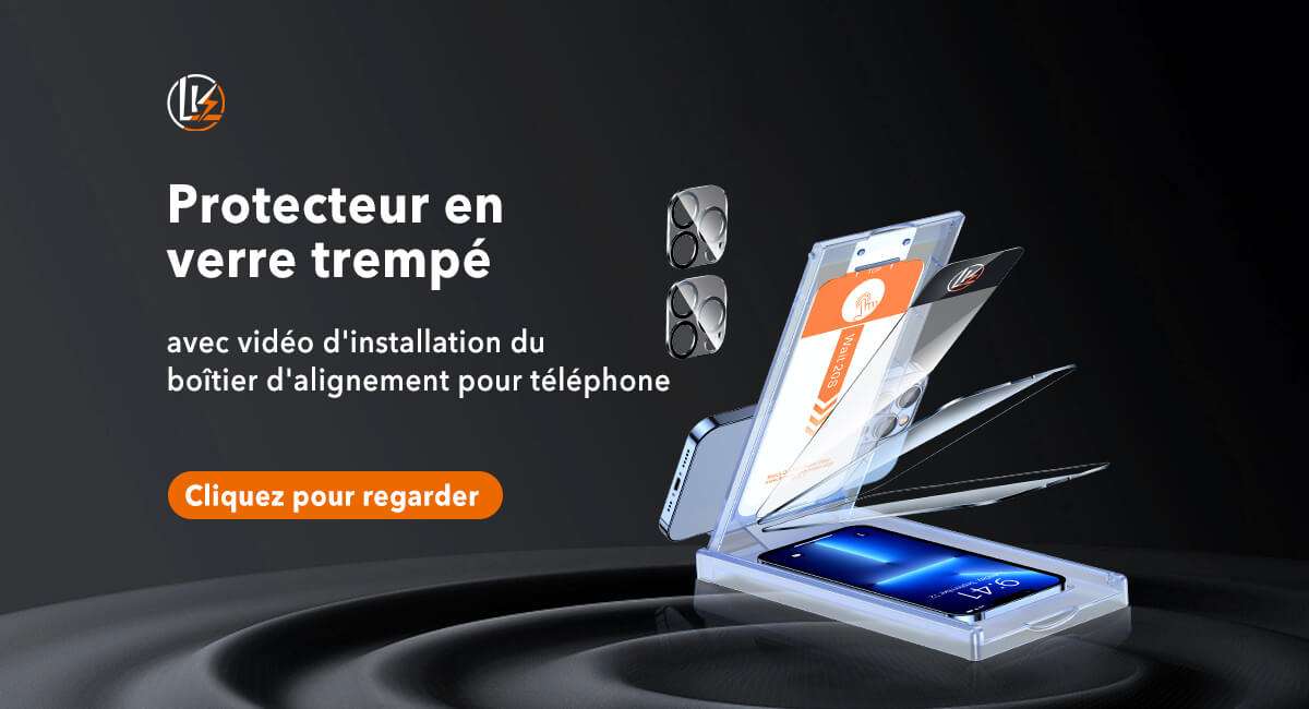 Protecteur en verre trempé LK-Direct avec vidéo d'installation de la boîte d'alignement pour téléphone