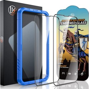 [Aufgerüstet] LK Schutzfolie für iPhone 14 Panzer Schutz Glas, iPhone 13/13 Pro Panzerfolie, Unzerstörbare Folie nach Militätstandard, 2 Stück 9H+ Schott-Glas für iPhone 14/13/13 Pro Schutzglas