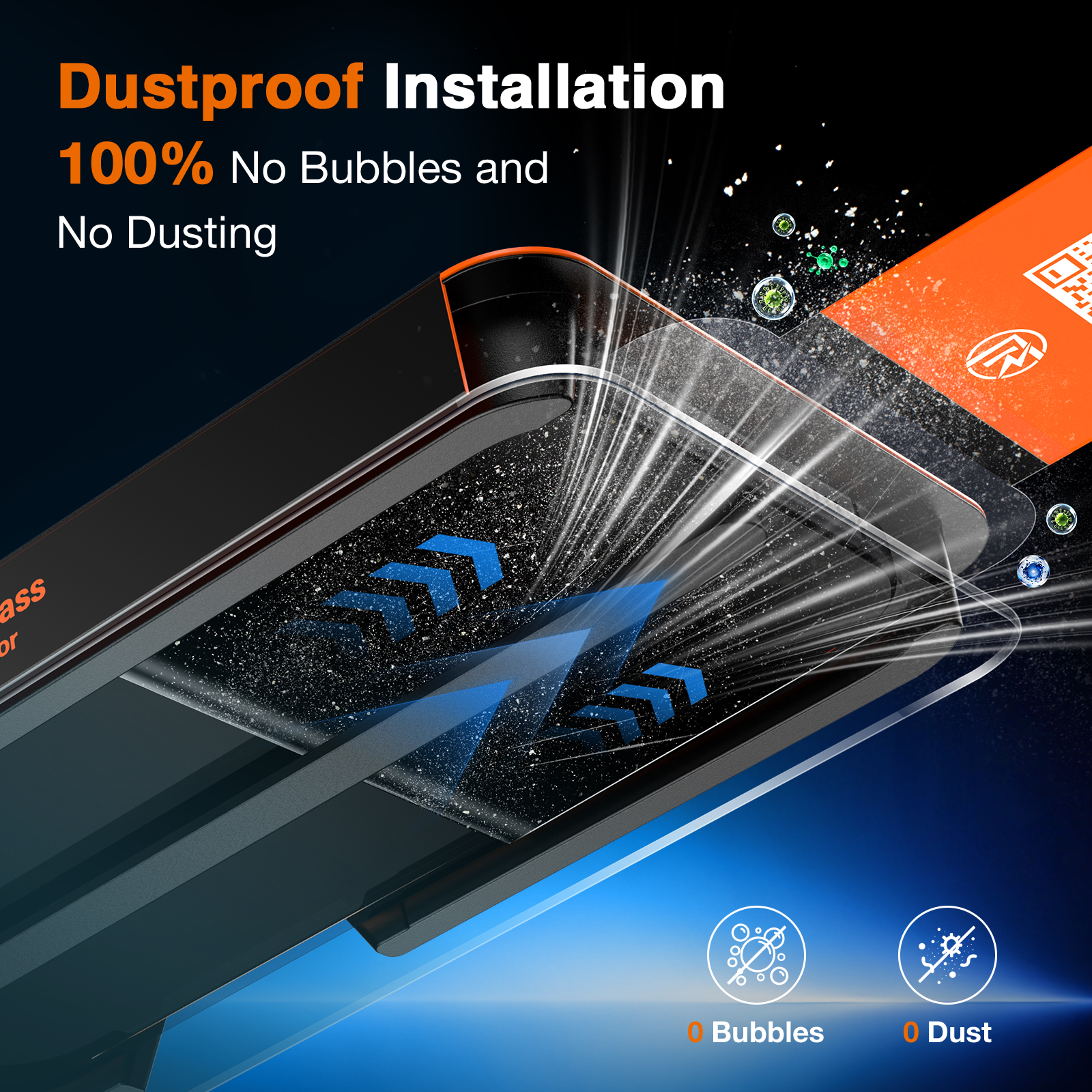 LK für iPhone 15 Pro Panzerglas, Staubfreie 1-Schritt-Montage, Full Coverage HD Displayschutz, blasenfrei, kratzfest, bruchsicher, Anti-Fingerabdruck, kompatibel mit Hülle, 2 Stück - Image 2