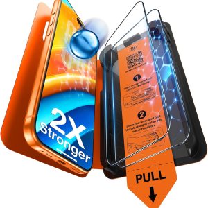 LK for iPhone 18 Pro Max/iPhone 17 Pro Max Screen Protector 1-Step Install [Auto-Dust] Anti-Scratch Bubble-Free, (Ultra HD) Military-Grade 9H Tempered Glass, 2 Pack
