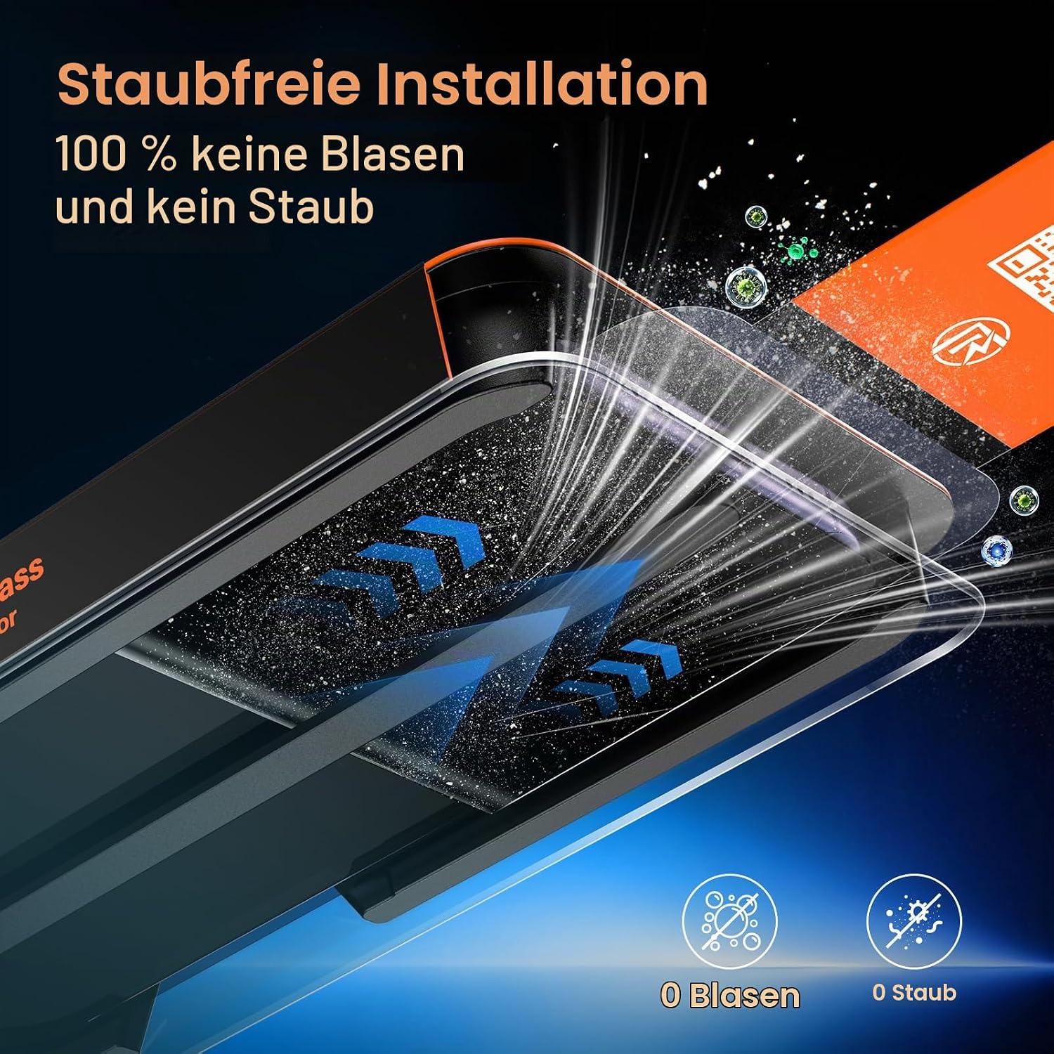 LK für iPhone 17 Panzerglas, Staubfreie 1-Schritt-Montage, Full Coverage HD Displayschutz, blasenfrei, kratzfest, bruchsicher, Anti-Fingerabdruck, kompatibel mit Hülle, 2 Stück - Image 5