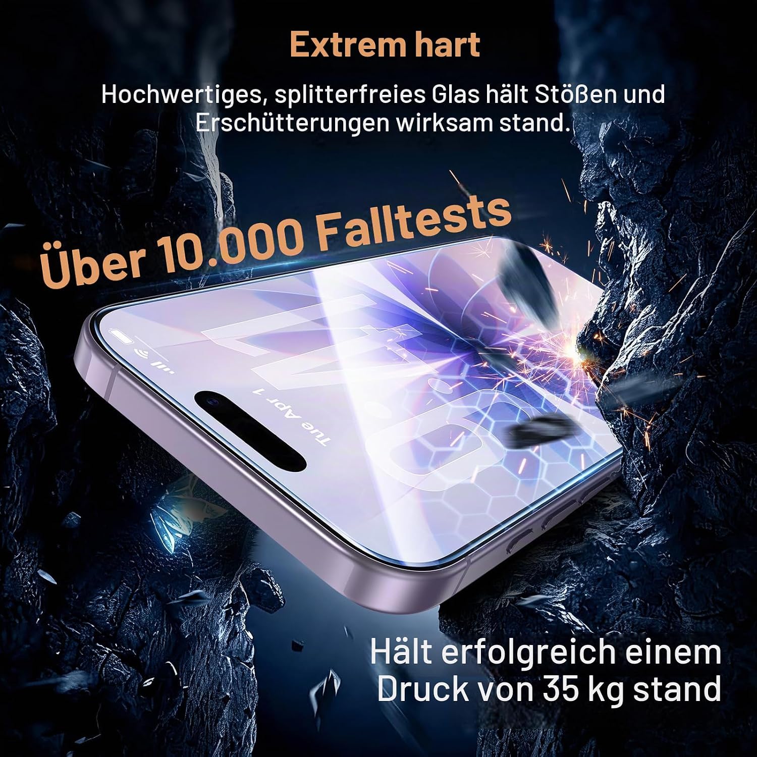 LK für iPhone 17 Panzerglas, Staubfreie 1-Schritt-Montage, Full Coverage HD Displayschutz, blasenfrei, kratzfest, bruchsicher, Anti-Fingerabdruck, kompatibel mit Hülle, 2 Stück - Image 4